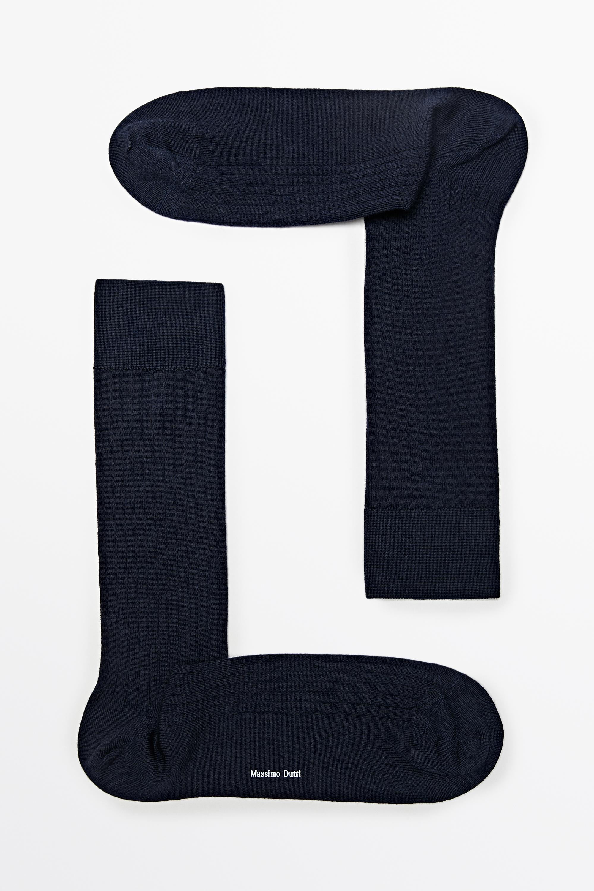 Chaussettes habillées côtelées